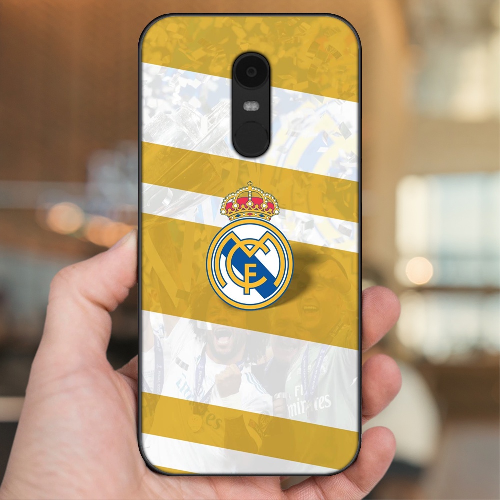 Ốp lưng Xiaomi Redmi 5 Plus viền đen in hình Real Madrid