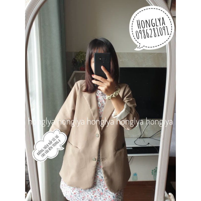 [Ảnh thật /video] Blazer đen phong cách ulzzang Hàn Quốc Áo vest đen túi lật hai lớp