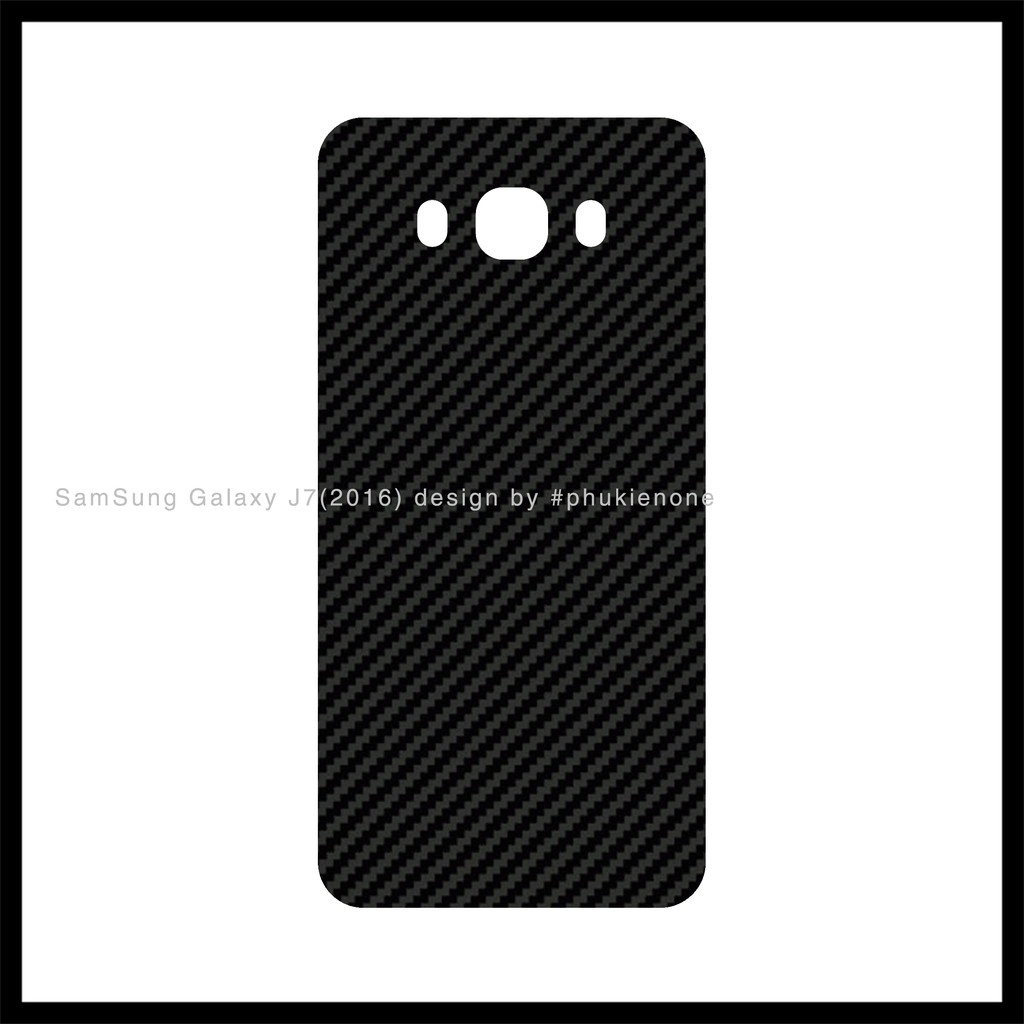 Decal dán lưng Samsung J7 2016 carbon đen