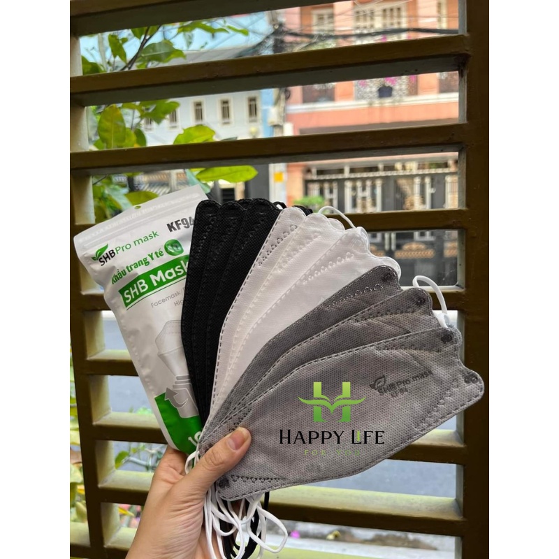 Khẩu trang KF94, khẩu trang 4D Hàn Quốc kháng khuẩn - Happy Life 4U