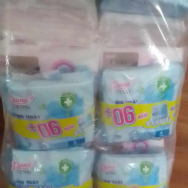 (tặng kèm 6 miếng hàng ngày)Băng vệ sinh Diana sensi ban ngày&lt;br&gt;Có cánh&lt;br&gt;Kích thước23cm