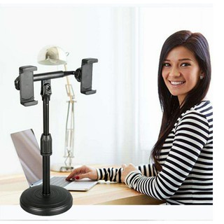 Giá đỡ điện thoại 📱📱📱 loại 2 điện thoại cao 25cm- kẹp điện thoại đôi để bạn tiện livestream 📱📱📱