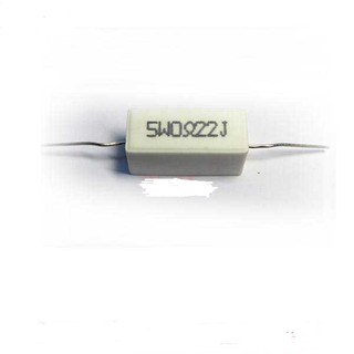 Hộp 100 Con Trở Sứ 0.22 Ohm 5W Chân Đồng