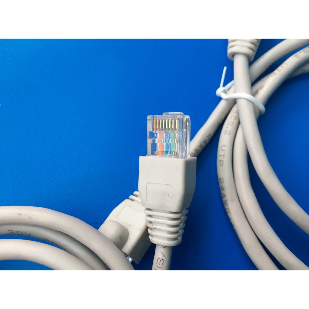 Cáp mang cat5e dài 1m đúc sẵn, màu xám