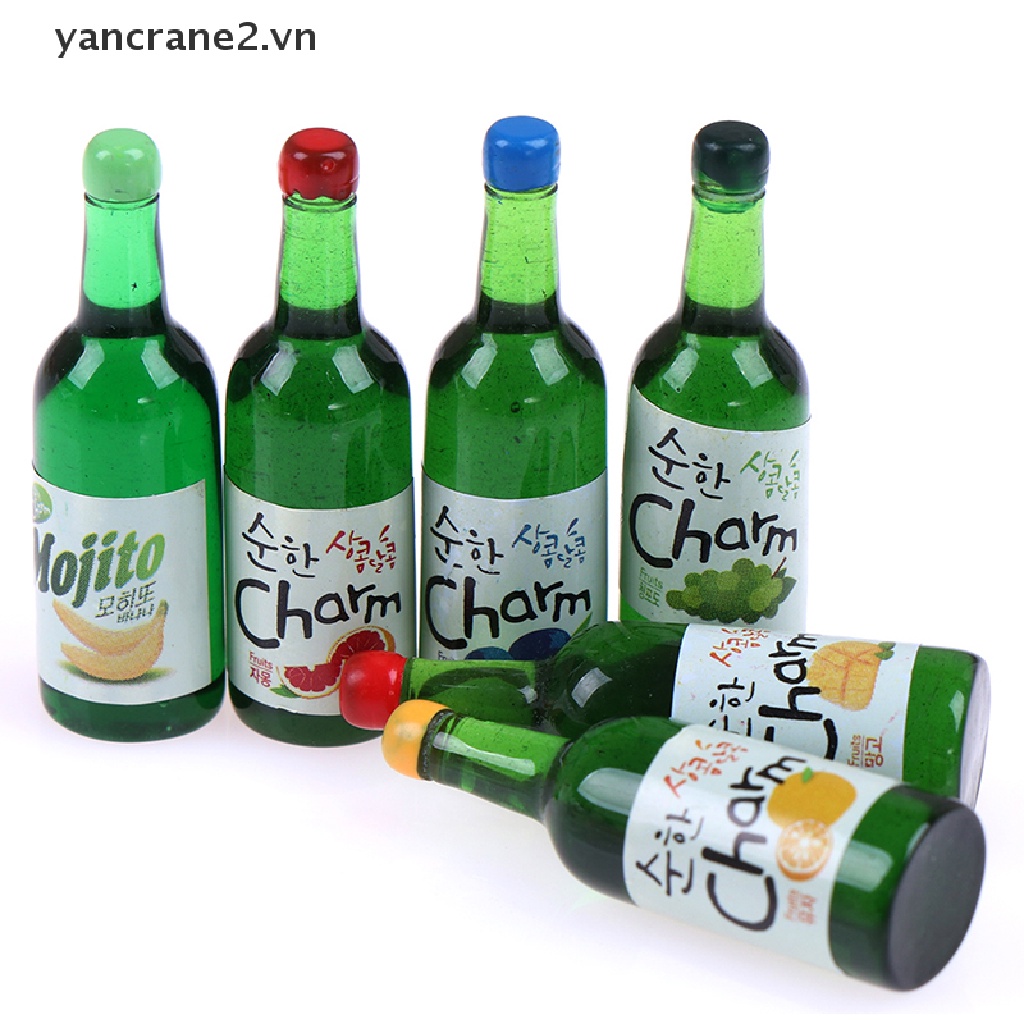 Bộ 5 Bình Nước Ép Trái Cây Tỉ Lệ 1: 12 Trang Trí Nhà Búp Bê