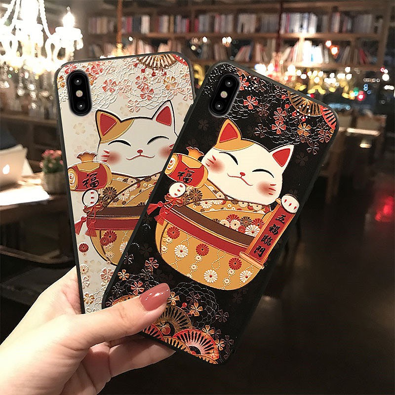 ỐP MÈO THẦN TÀI CHO IPHONE