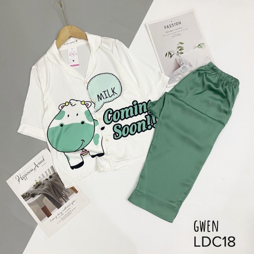 Đồ bộ pijama lụa Latin cao cấp mịn mát, đồ bộ mặc nhà cao cấp. | BigBuy360 - bigbuy360.vn