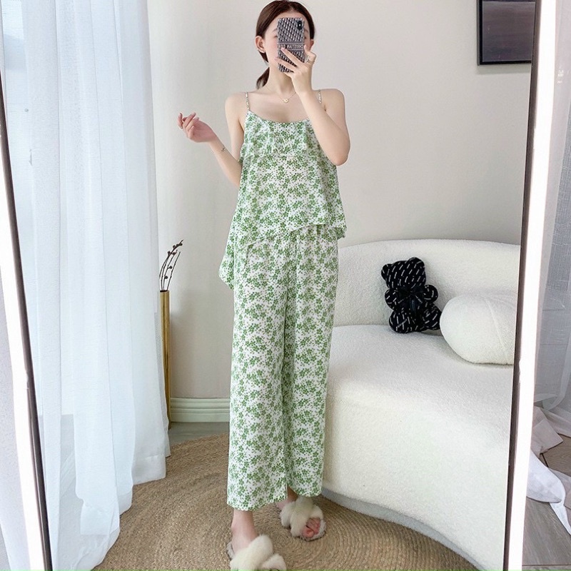 BỘ VOAN TƠ LỤA 2 DÂY HOẠ TIẾT XINH