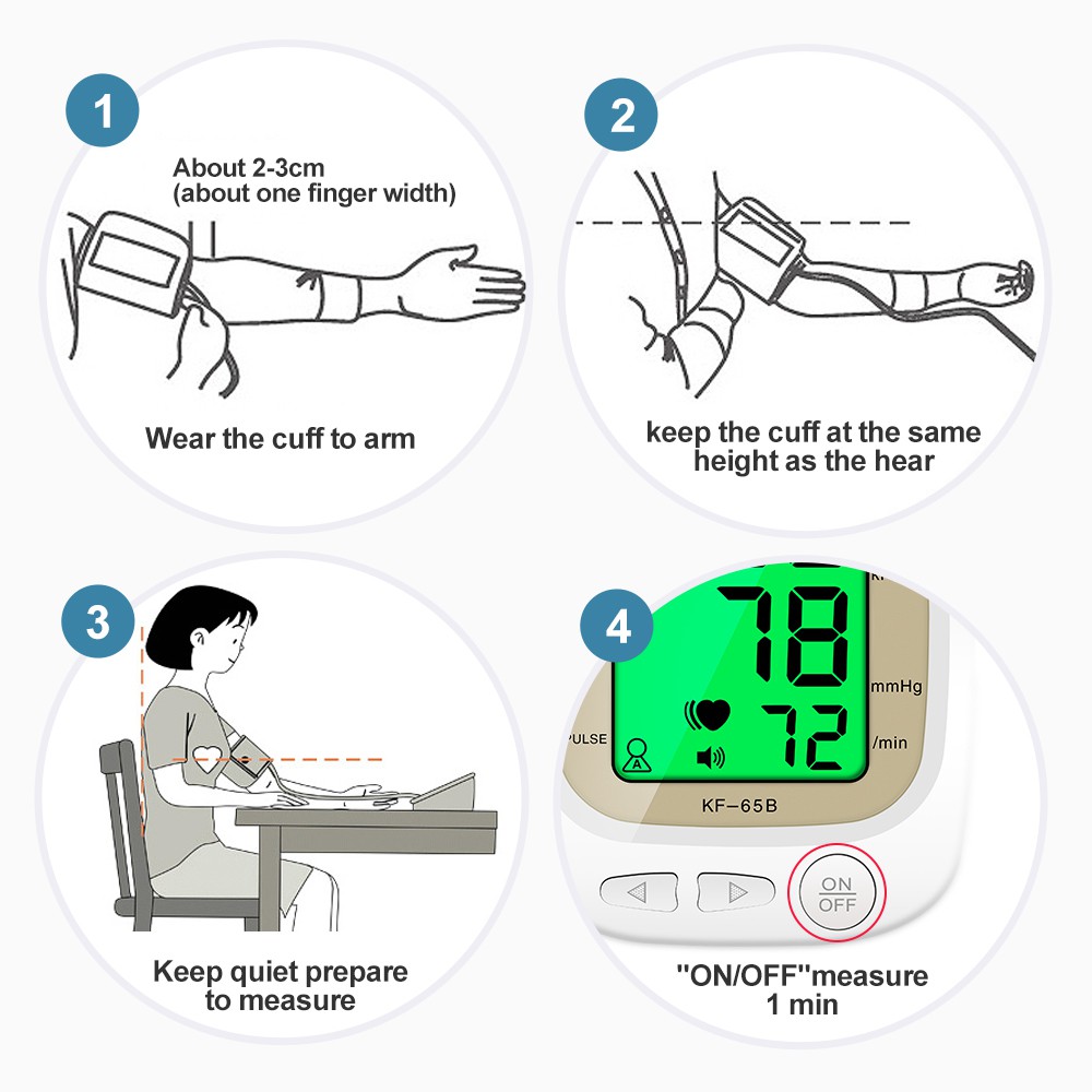 Máy Đo Huyết Áp Y Tế Qua Cánh Tay Cofoe KF-65b Dành Cho Gia Đình Có Âm Báo Và Độ Chính Xác Cao | BigBuy360 - bigbuy360.vn