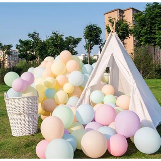 Set 10 bóng pastel tông màu mới loại dày 10 inch