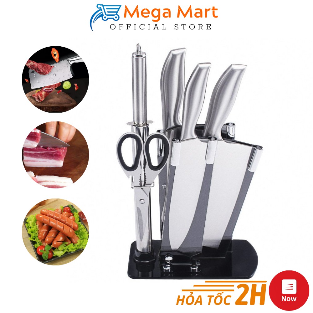 Bộ Dao INOX 6 Món ❤️ 𝑭𝑹𝑬𝑬𝑺𝑯𝑰𝑷 ❤️ Dao Cao Cấp Nhật Bản, Siêu Sắc Bén