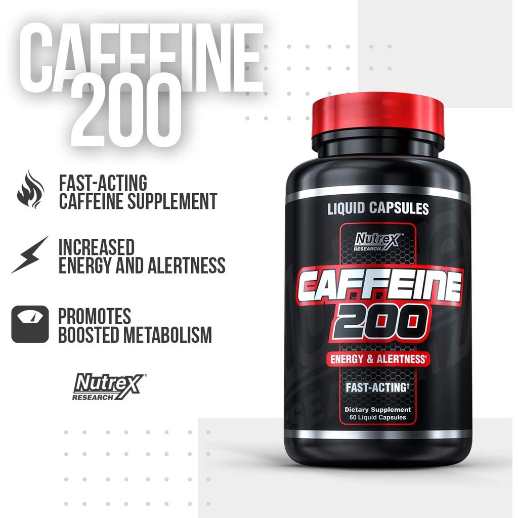 Caffeine Nutrex 200  - Tăng Tập Trung Tỉnh Táo Từ Mỹ