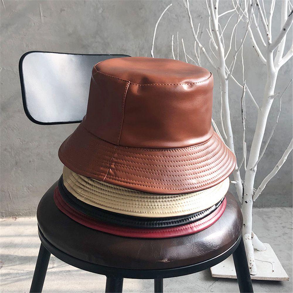 Mũ Bucket Chất Liệu PU Chống Thấm Nước Phong Cách Hip Hop Đường Phố Cá Tính