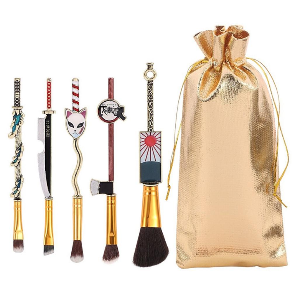 Bộ Cọ Trang Điểm Lông Mày Bắt Sáng Kèm Túi Đựng Mềm Mại Tiện Dụng Cho Nữ