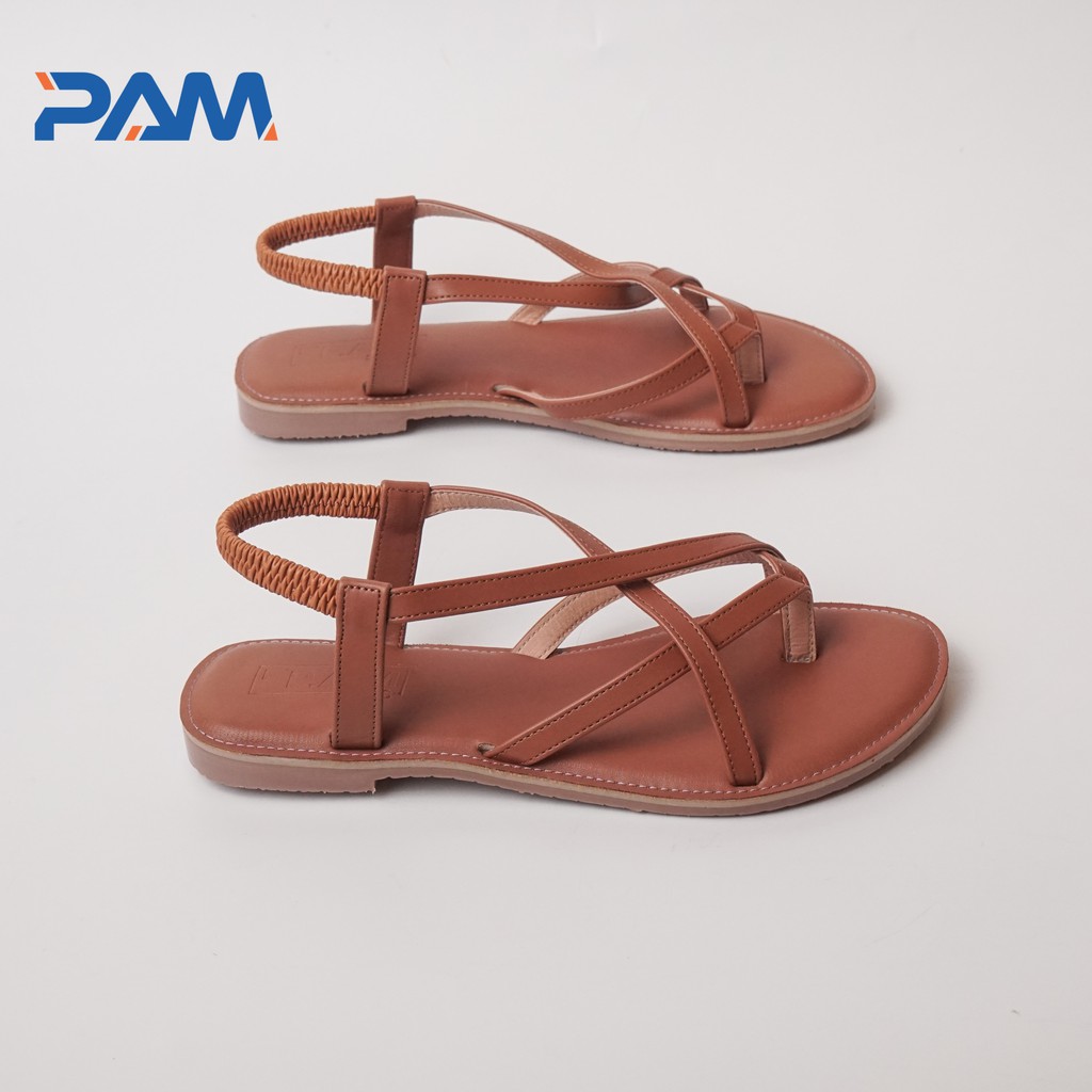 Sandal Nữ PAM Giày Việt - Chất Lượng Việt Quai Chéo Thun Co Giãn Đế Bệt Thời Trang - SDQG09 - 5 Màu - Size 36-39