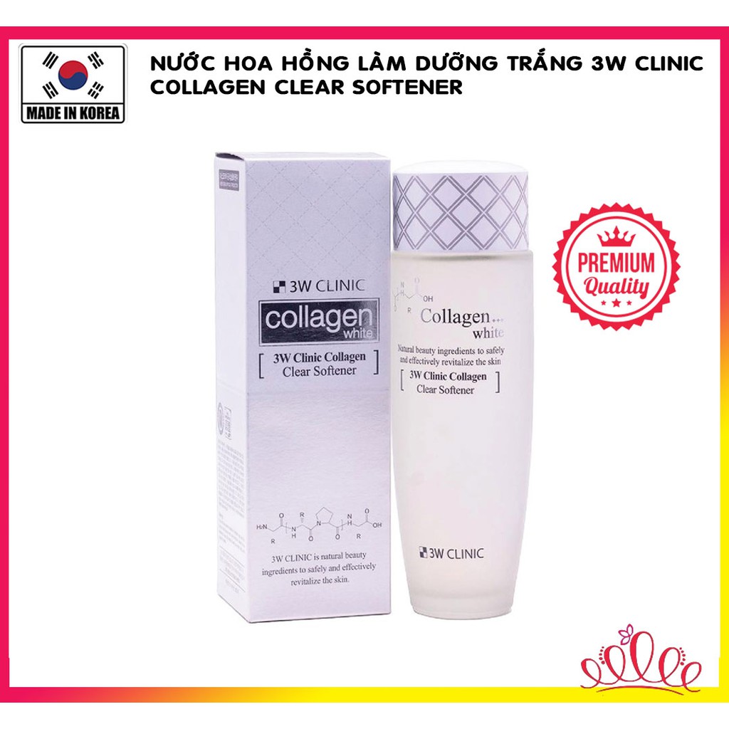Nước Hoa Hồng Làm Trắng Da 3W Clinic Collagen Clear Softener 150ml | BigBuy360 - bigbuy360.vn