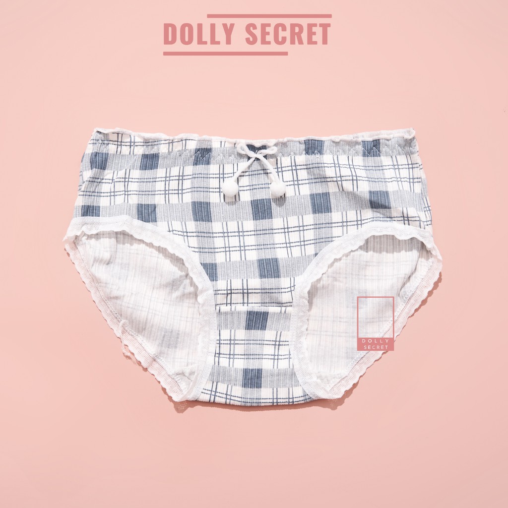 Quần lót len tăm viền ren dễ thương đính nơ dễ thương cho nữ DOLLYSECRET QL041 | BigBuy360 - bigbuy360.vn