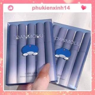 Bộ 5 cây son kem lì DANMOLU kháng nước lâu trôi bền màu chống thấm