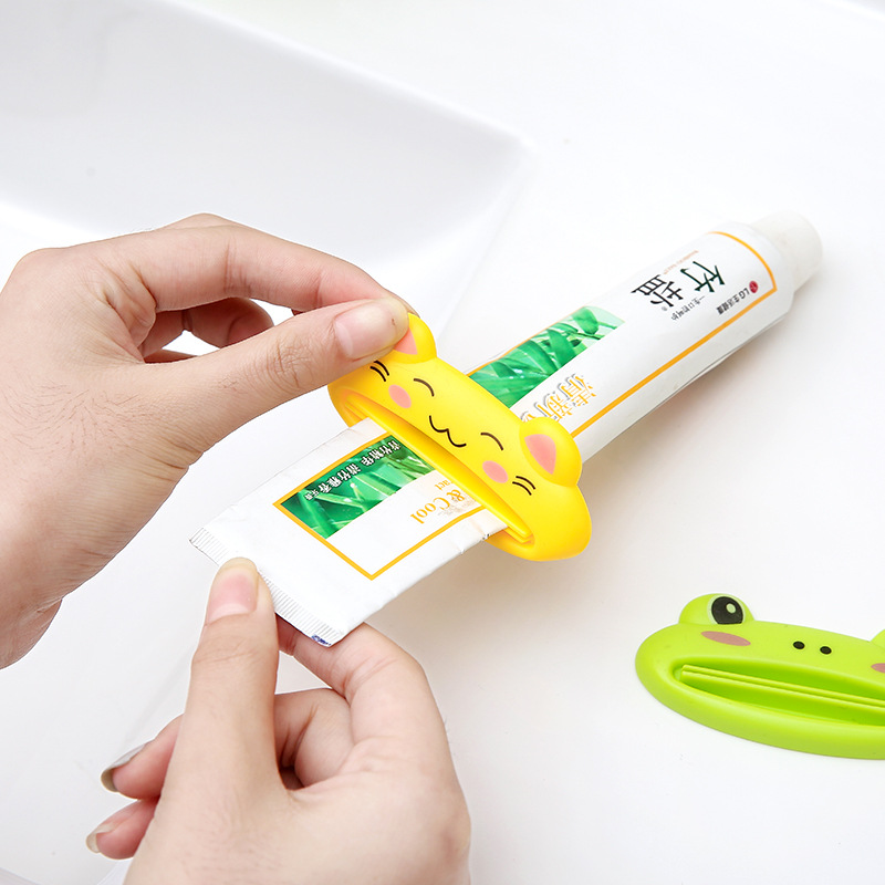 SUPO Depot ✨Toothpaste Squeezer Facial Cleanser Lotion Dispenser Easy to Hold Durable Bathroom Tool Cute Animal Design