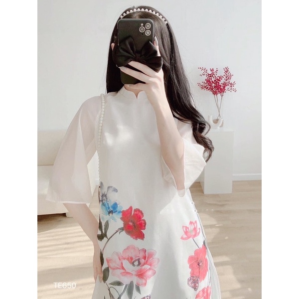ÁO DÀI CÁCH TÂN HOA TẾT