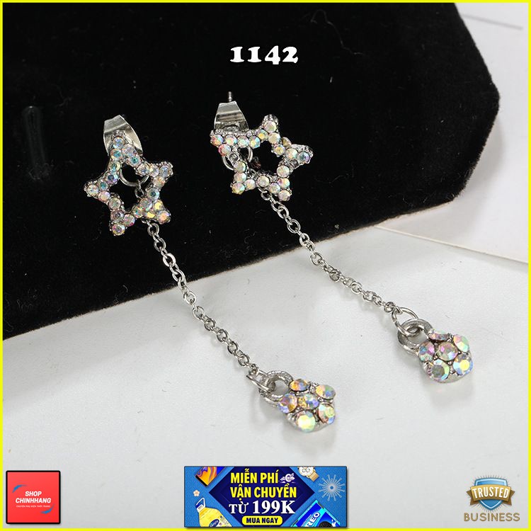 BÔNG TAI THỜI TRANG ĐÍNH ĐÁ KIỂU HÀN QUỐC SANG CHẢNH SH1142