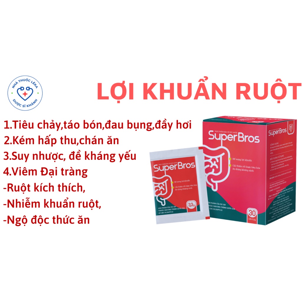 Superbros -Men vi sinh, lợi khuẩn ruột