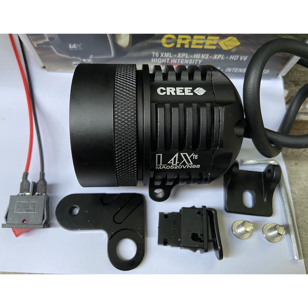 Đèn Trợ Sáng L4x Kính Tím Chíp T6 Hàng MA Xịn &lt; Tặng Full Phụ Kiện&gt;