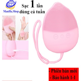 Máy rửa mặt massage đầu nhọn mini, Bông rửa mặt thiết kế mới, Sóng siêu âm tiện lợi