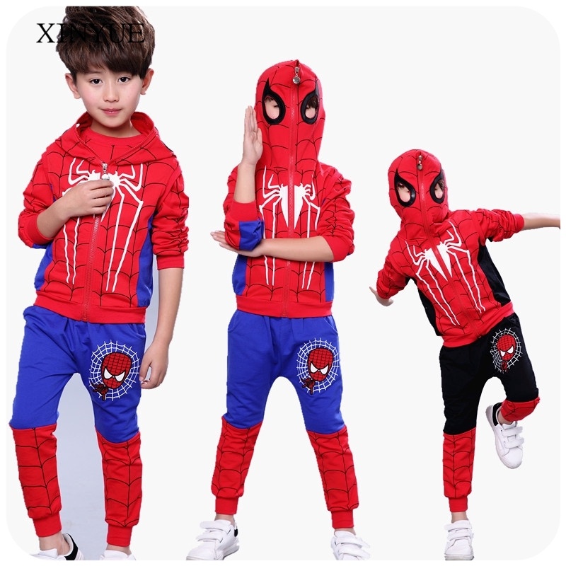 Set Đồ Dài Tay Hình Người Nhện Thời Trang Xuân Thu Cho Bé Trai