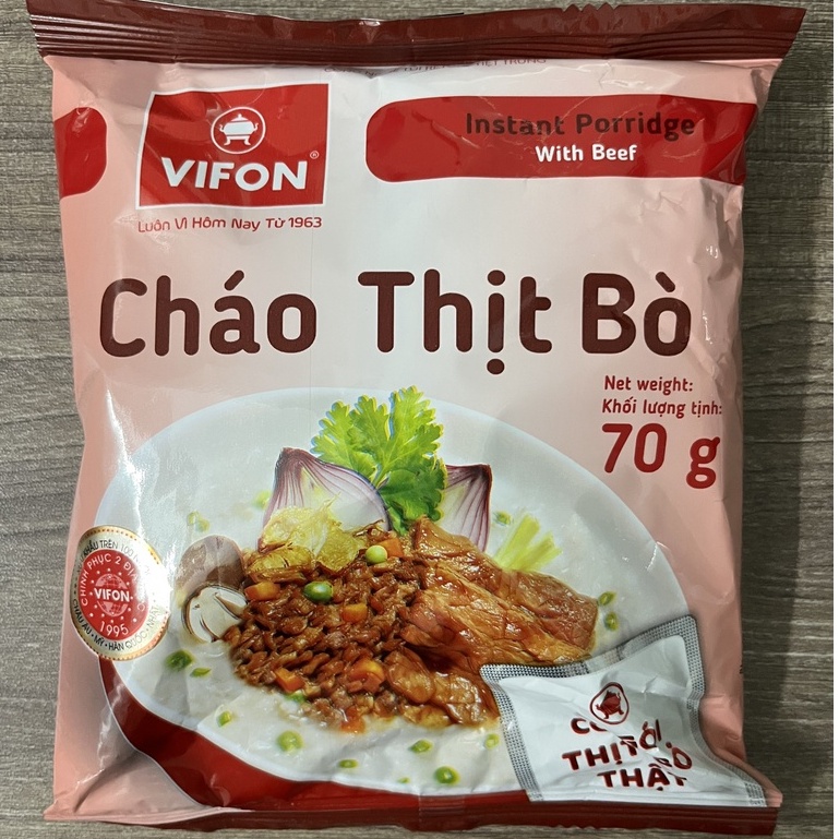 Cháo thịt bò  Vifon 70g