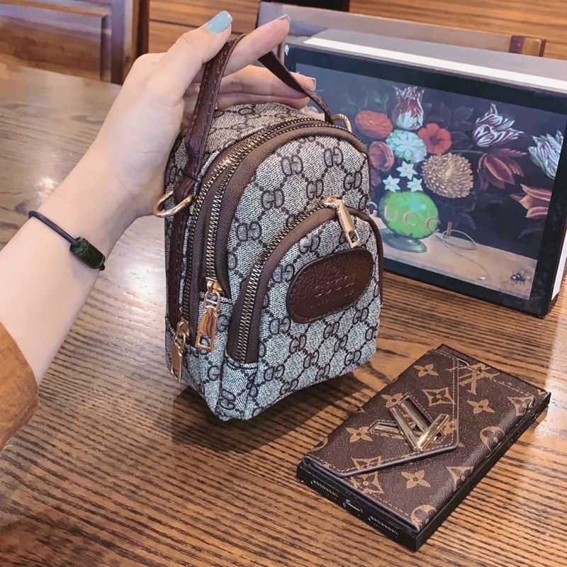 Túi Đựng Điện Thoại Nữ,Balo Mini Đeo Chéo Nữ Đựng Vừa Điện Thoại