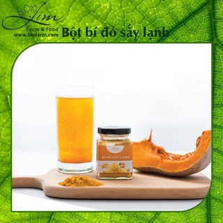 Bột Bí Đỏ Sấy Lạnh LimFarm Nguyên Chất 100% Hũ 150Gram - Bột Ăn Dặm Cho Bé , Bổ Não , Sáng Mắt - LIM
