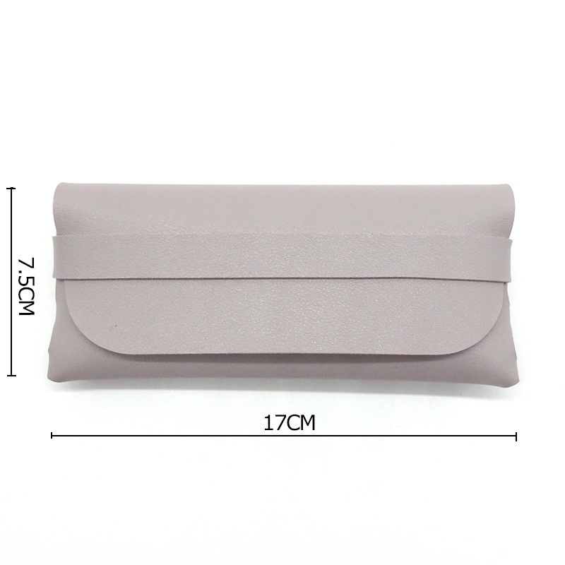 Túi Đựng Mỹ Phẩm / Mắt Kính Bằng PU Mềm Màu Trơn Đa Năng Phong Cách Cổ Điển Thời Trang Cho Nam Và Nữ