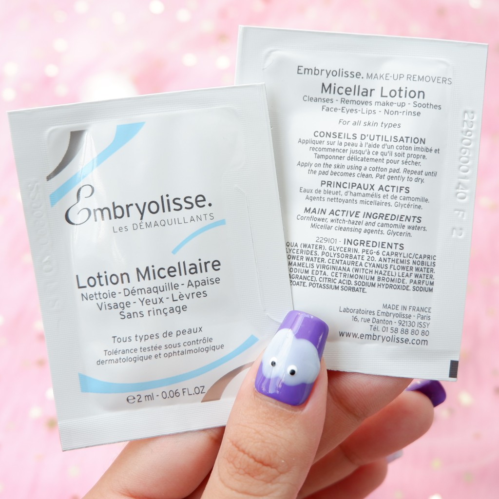 Nước tẩy trang Embryolisse Micellaire Lotion dịu nhẹ, sạch sâu 2ml - 100ml - 250ml chính hãng Pháp NPP Shoptido | BigBuy360 - bigbuy360.vn