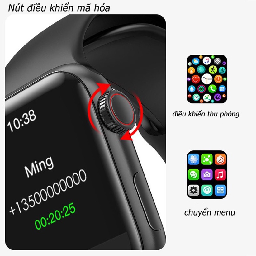 Đồng Hồ Smart Watch HW12 / Đồng Hồ Thông Minh HW12 Tiếng Việt - Chống Nước - Nghe Gọi - Đổi Hình Nền - Bảo Hành 6 Tháng