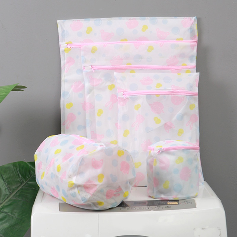 Túi Giặt Đồ Máy Giặt Set 5 Chiếc Lưới Giặt Quần Áo Đồ Lót Nhiều Kích Thước Khác Nhau Hoạ Tiết Ngộ Ngĩnh Tiện Lợi