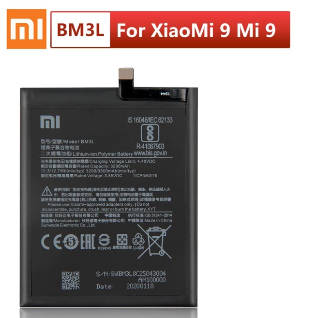 Pin Xiaomi Mi 9 Mi9 BM3L bảo hành đổi mới
