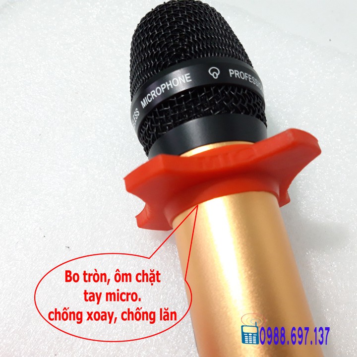 2 chống lăn micro SILICON dẻo MIC - micro karaoke