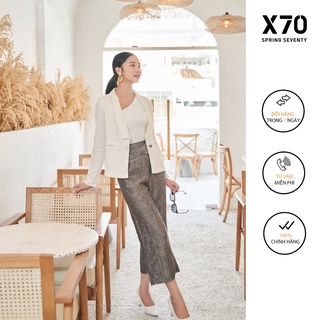 Quần Ống Rộng Nữ Linen Thiết Kế Lưng Chun Đắp Chéo Eo Thời Trang X70 - 05590014