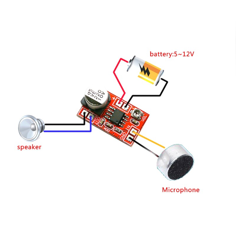 Bo mạch khuếch đại DC 5V-12V Micro chuyên dụng