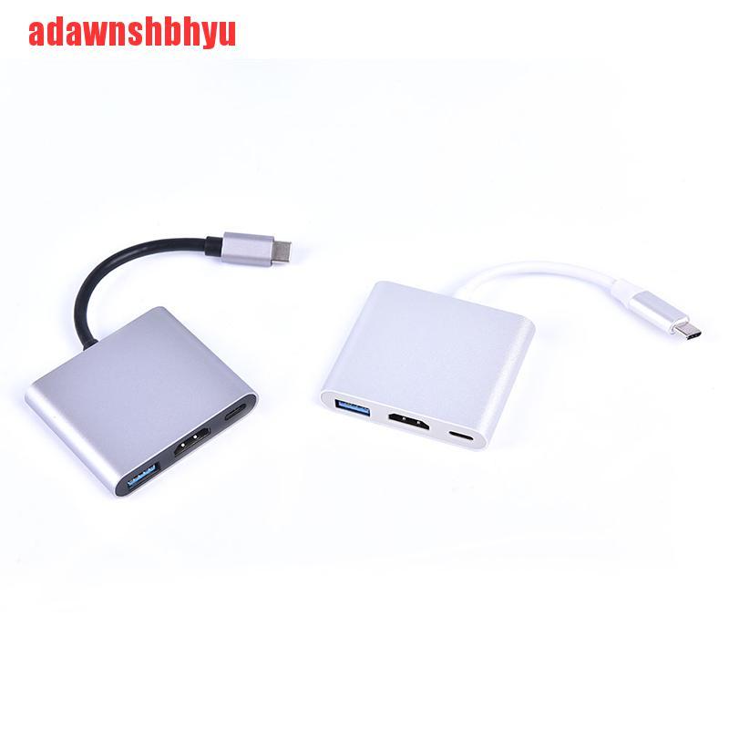 Cáp Chuyển Đổi 3 Trong 1 Usb 3.1 Sang Usb-C 3.0 Hdmi Cho Android Macbook Samsung