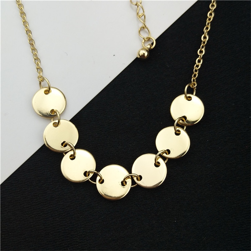 Vòng Cổ Choker Ngắn Đính Đồng Xu Vàng Kim Độc Đáo Thời Trang Cho Nữ F878
