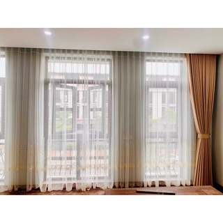 Vải rèm voan thêu