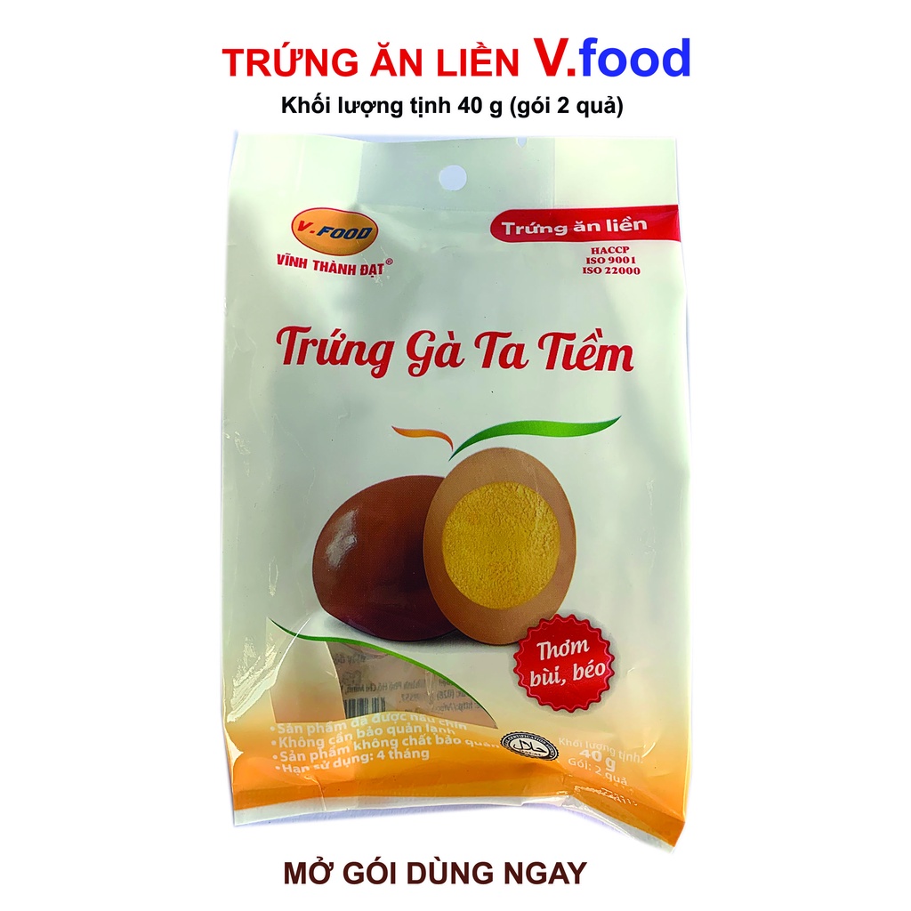 Trứng GA TA tiềm (Gói 2 quả), Không chất bảo ( Lưu ý: vì là trứng gà ta nên trứng NHỎ)