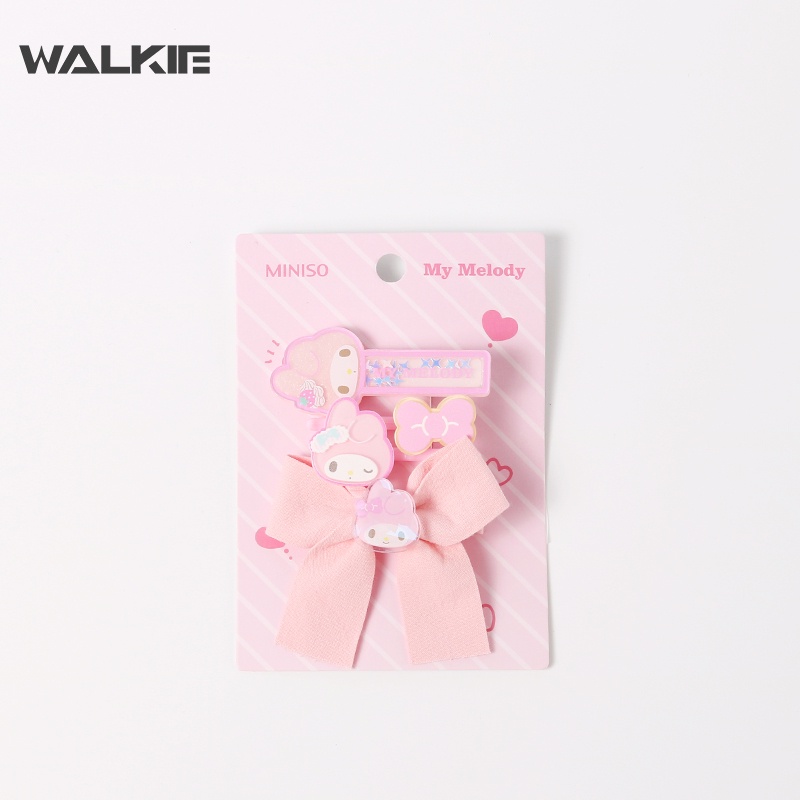 SANRIO Kẹp Tóc Hình Nơ Hoạt Hình Dễ Thương Cho Bé Gái