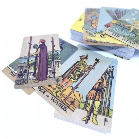 Combo Bộ Bài Bói Smith Waite Tarot H3 – Borderless Edition và Túi Nhung Đựng Tarot và Khăn Trải Bàn Tarot