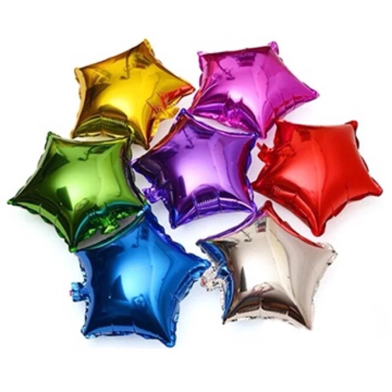 Bong Bóng Nhôm Hình Ngôi Sao / Trái Tim 10 inch 5 Cái Cho Tiệc Sinh Nhật, Đám Cướ