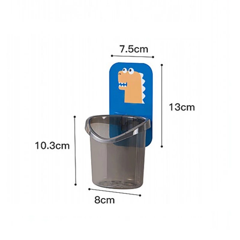 Giá Đựng Bàn Chải Đánh Răng/Cốc Đánh Răng Gắn Tường Đa Năng Hình Khủng Long/Gấu Bằng Nhựa Tiện Dụng