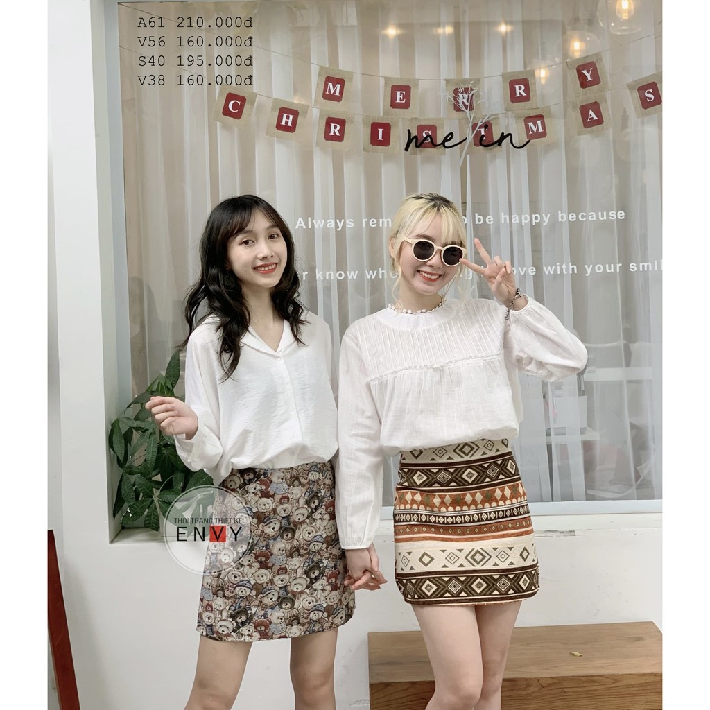 Áo Babydoll Linen Cotton Xếp Li ENVY - A61