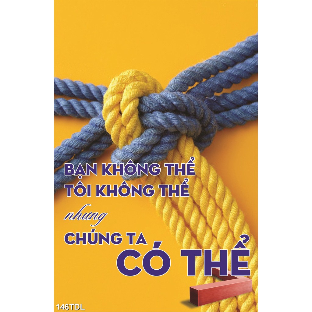 TRANH DÁN TƯỜNG 3D SLOGAN ĐỘNG LỰC - TRANH DÁN TƯỜNG VĂN PHÒNG LÀM VIỆC - YAN SHOP